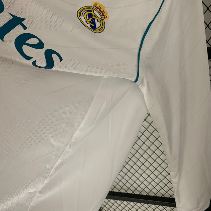 Camisa Real Madrid Retro Manga Longa Home 2017/18