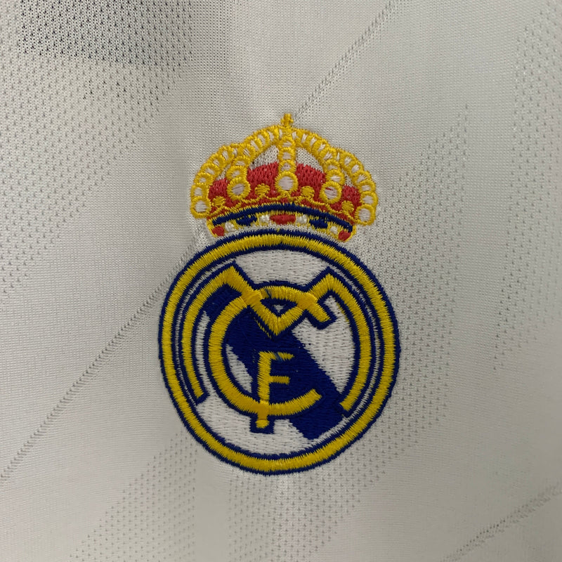 Camisa Real Madrid Retro Manga Longa Home 2017/18