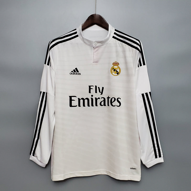 Camisa Real Madrid Retro Manga Larga Home 2014/15