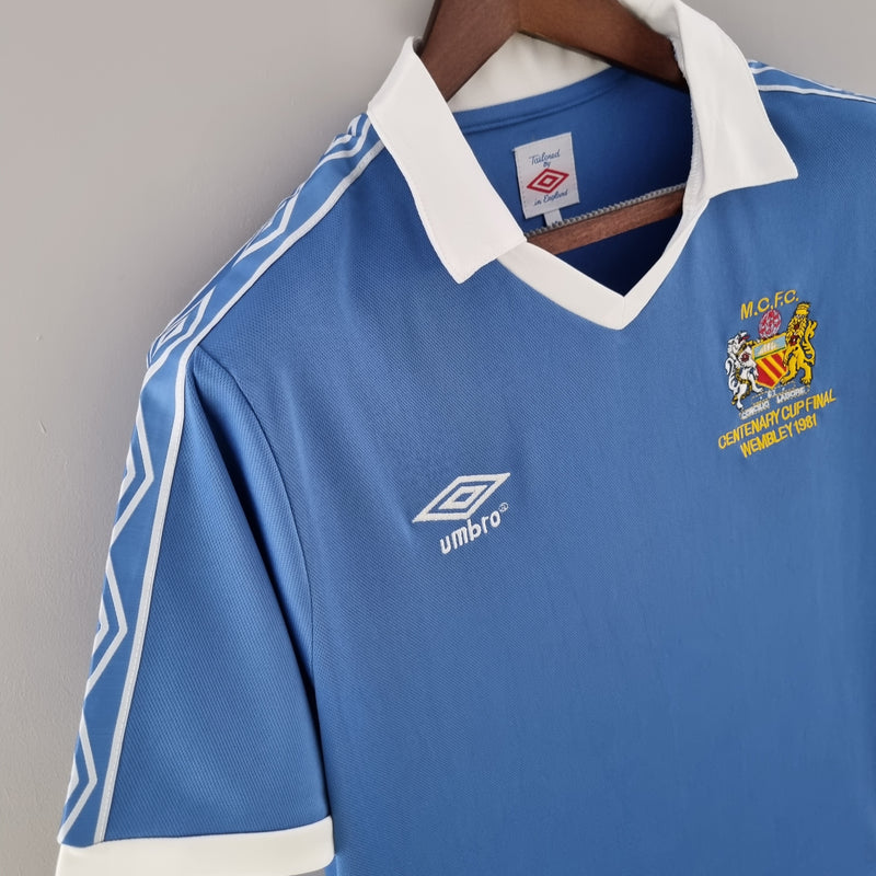 Camisa Manchester City Retro Home 1981/82