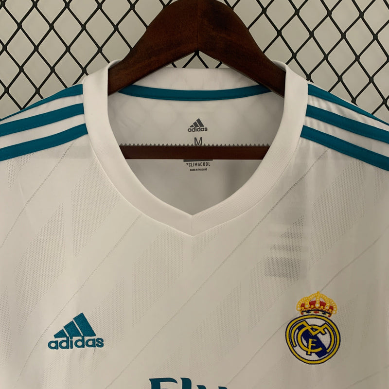 Camisa Real Madrid Retro Manga Longa Home 2017/18