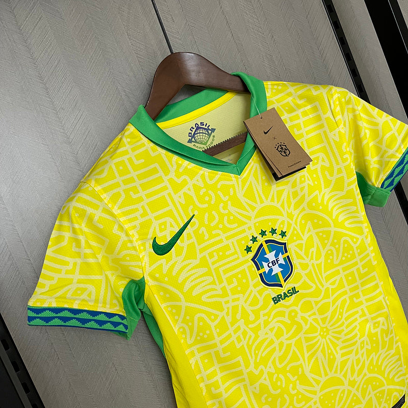 Camisa Feminina Brasil Home 24/25