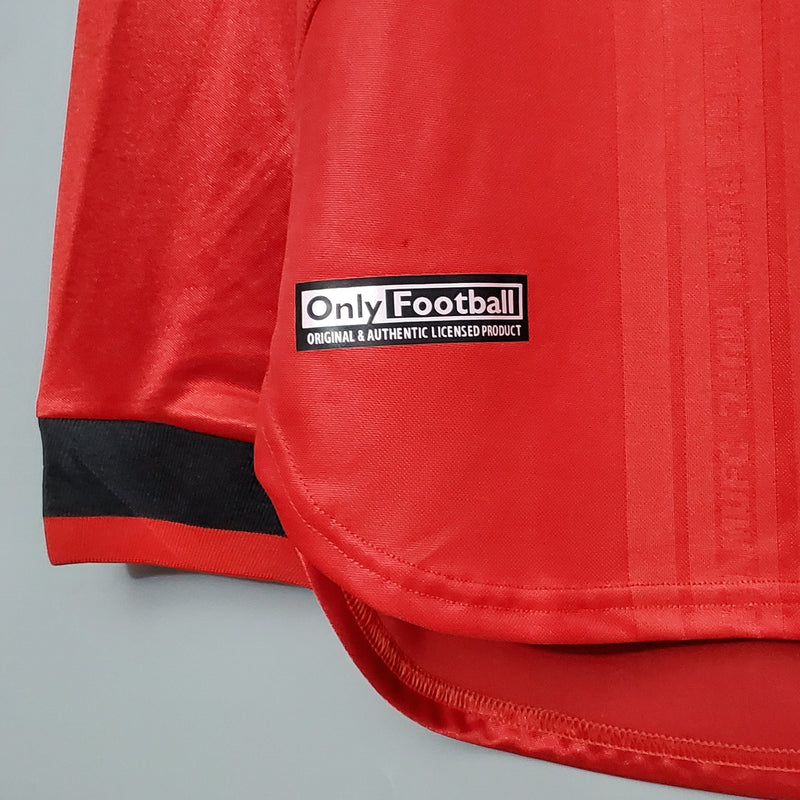 Camisa Manchester United Retro Manga Larga Home 1999/00