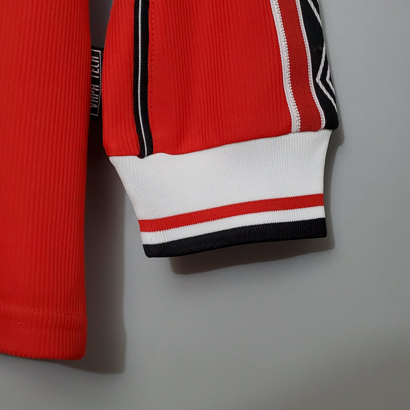Camisa Manchester United Retro Manga Longa Home 1998/99