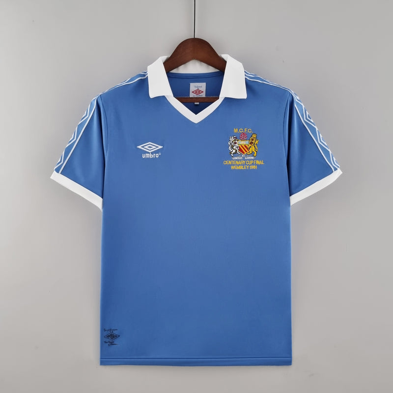 Camisa Manchester City Retro Home 1981/82